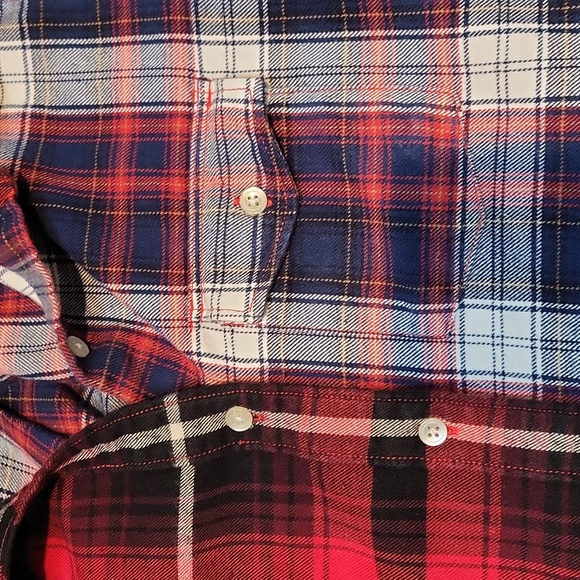 Multicolored plaid flannel shirt - Picture 2 of 4